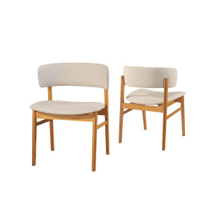 Conjunto Mesa de Jantar Donna 1,80mx1,00m com 6 Cadeiras Conforto em Madeira Maciça